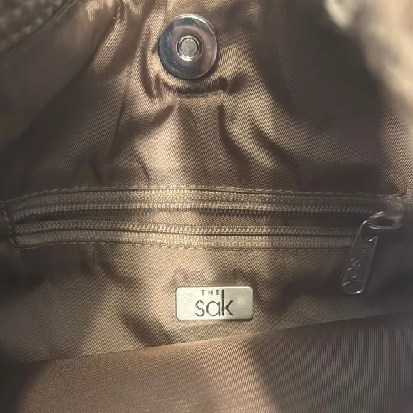 The Sak Elegant Brown Knit Tote Bag - Picture 3 of 7